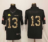 Nike Browns 13 Odell Beckham Jr Black Camo Salute to Service Limited Jersey,baseball caps,new era cap wholesale,wholesale hats